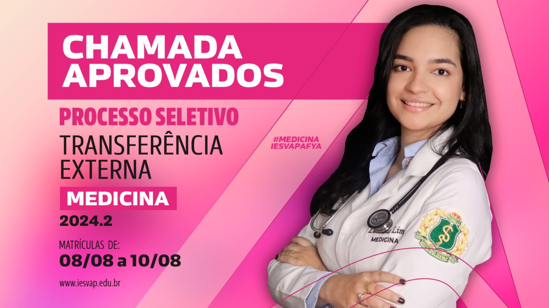 Resultado definitivo processo seletivo de transferência externa Medicina 2024.2
