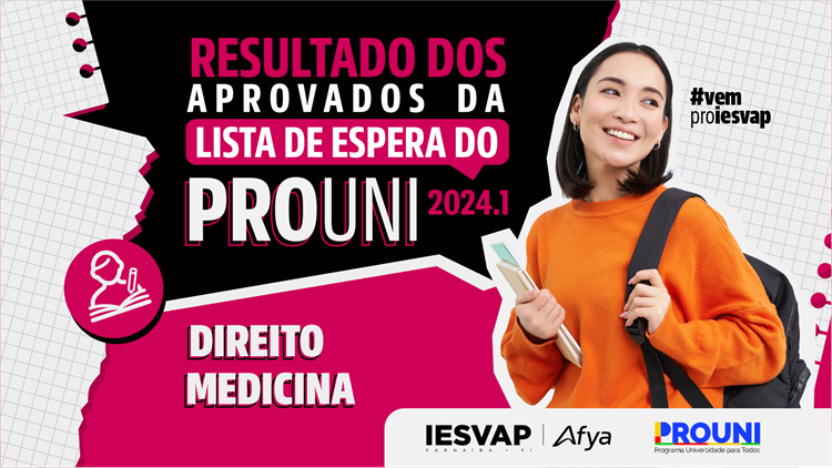 Resultado dos aprovados da lista de espera PROUNI 2024.1