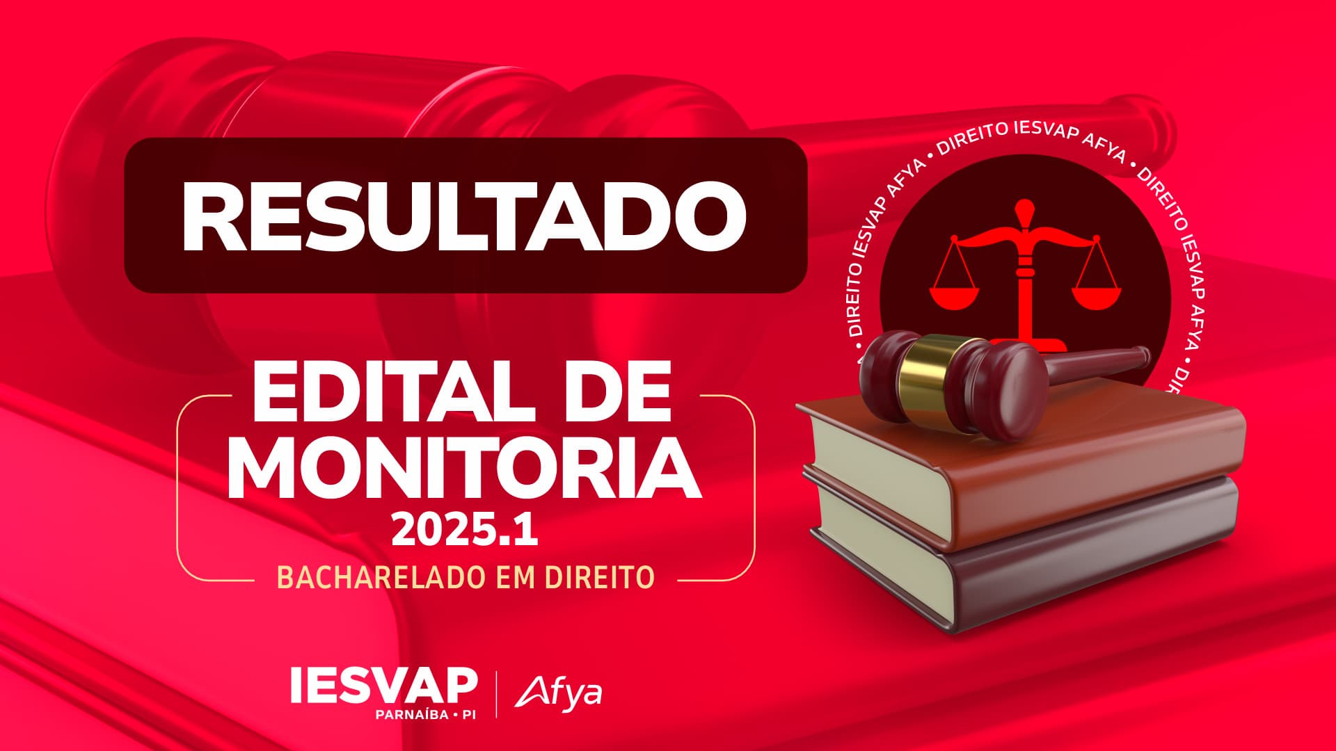 Resultado final - monitoria 2025.1 Curso de Direito