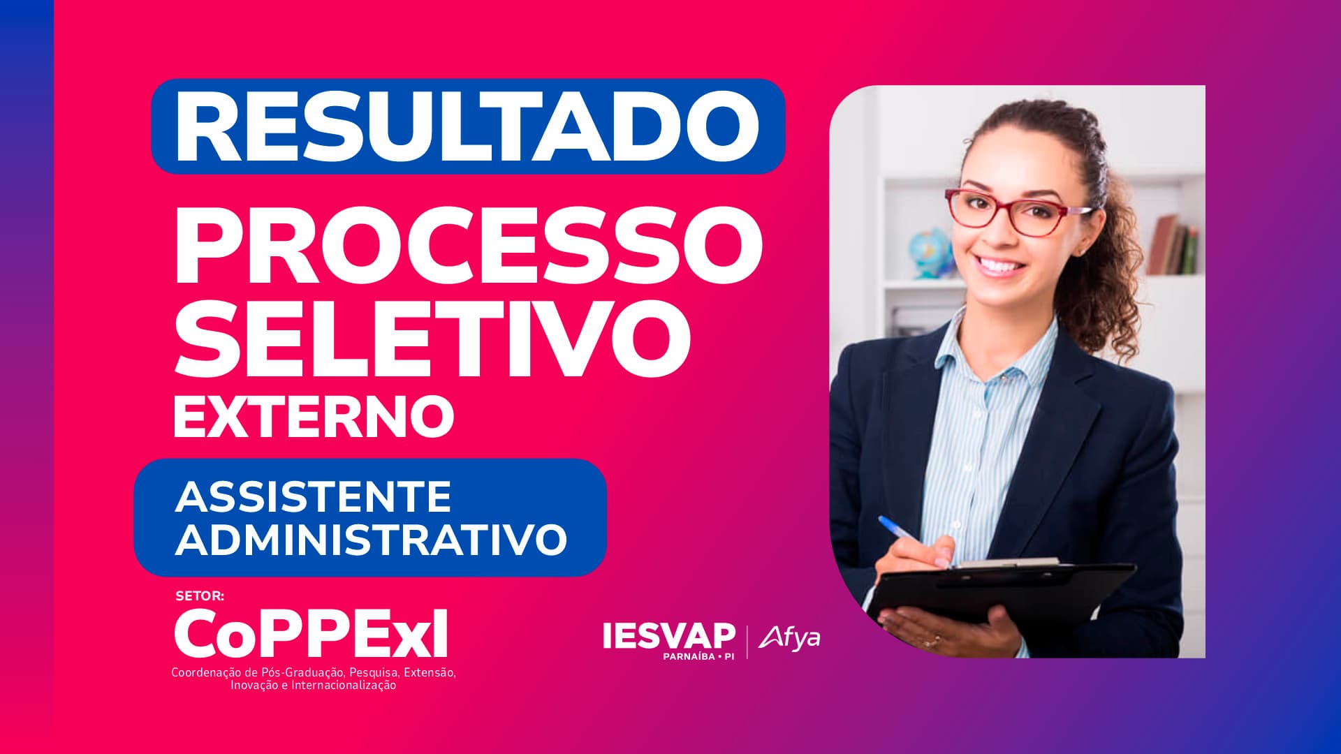 Resultado final processo externo assistente ADM - coppexi - 2025.1