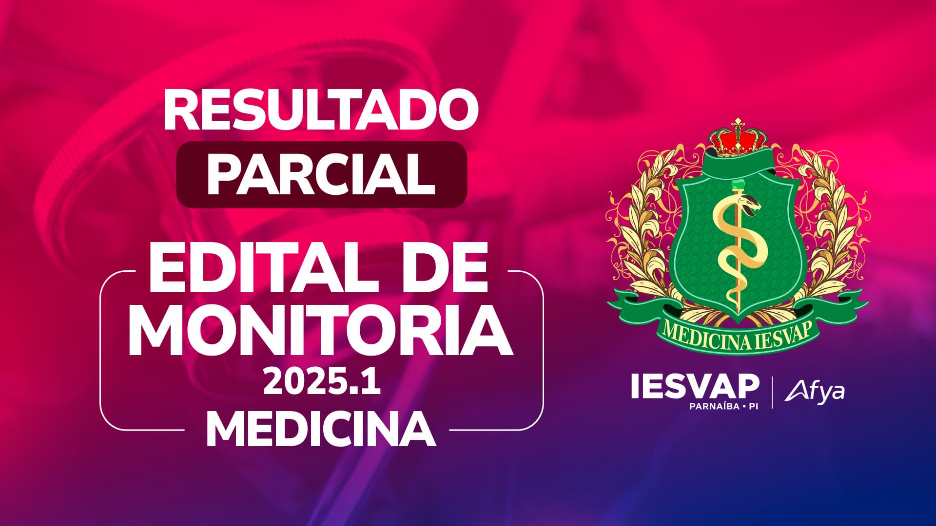 Resultado parcial - monitoria de Medicina 2025.1