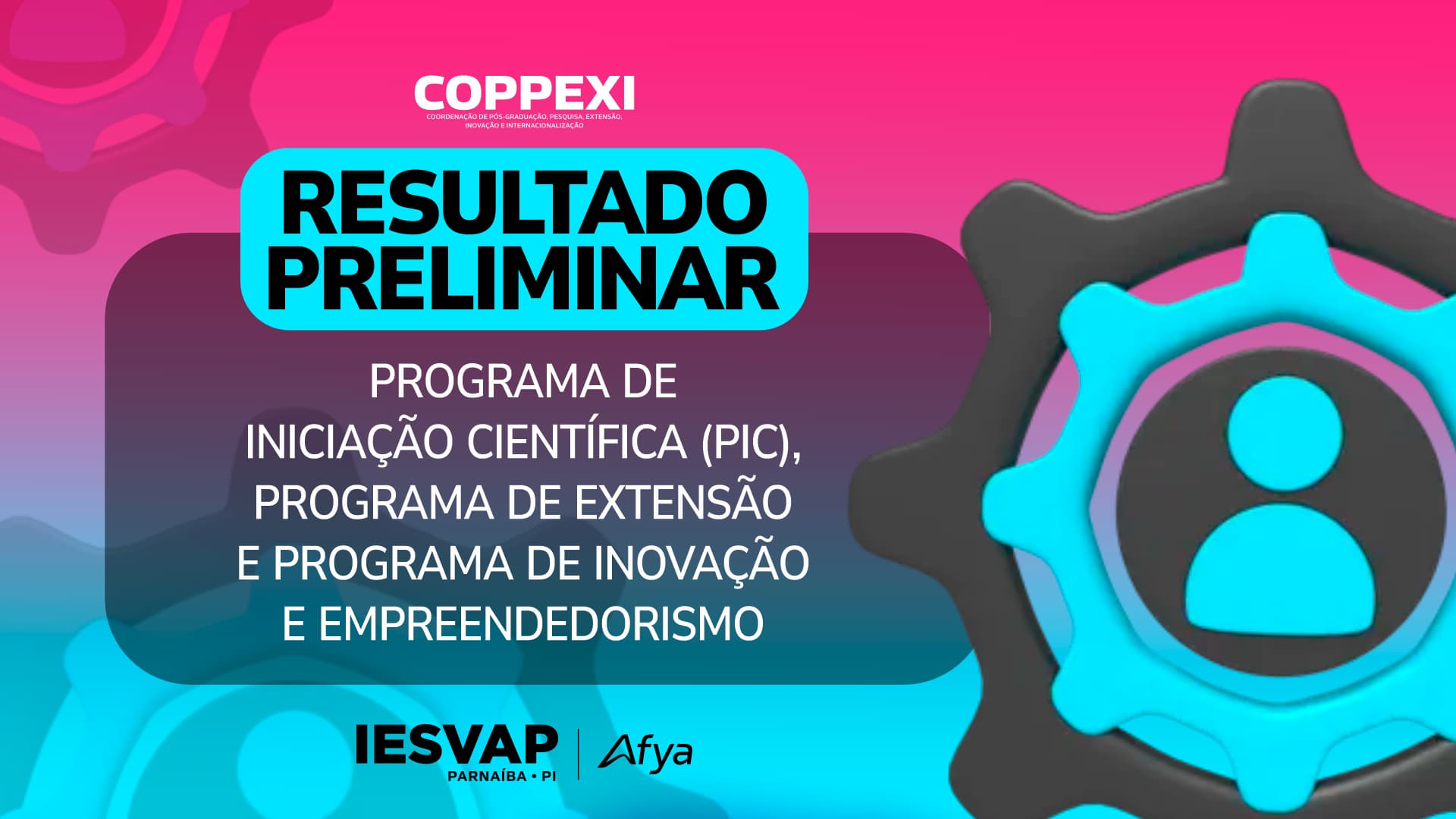 Resultado preliminar programa de iniciação científica (PIC)