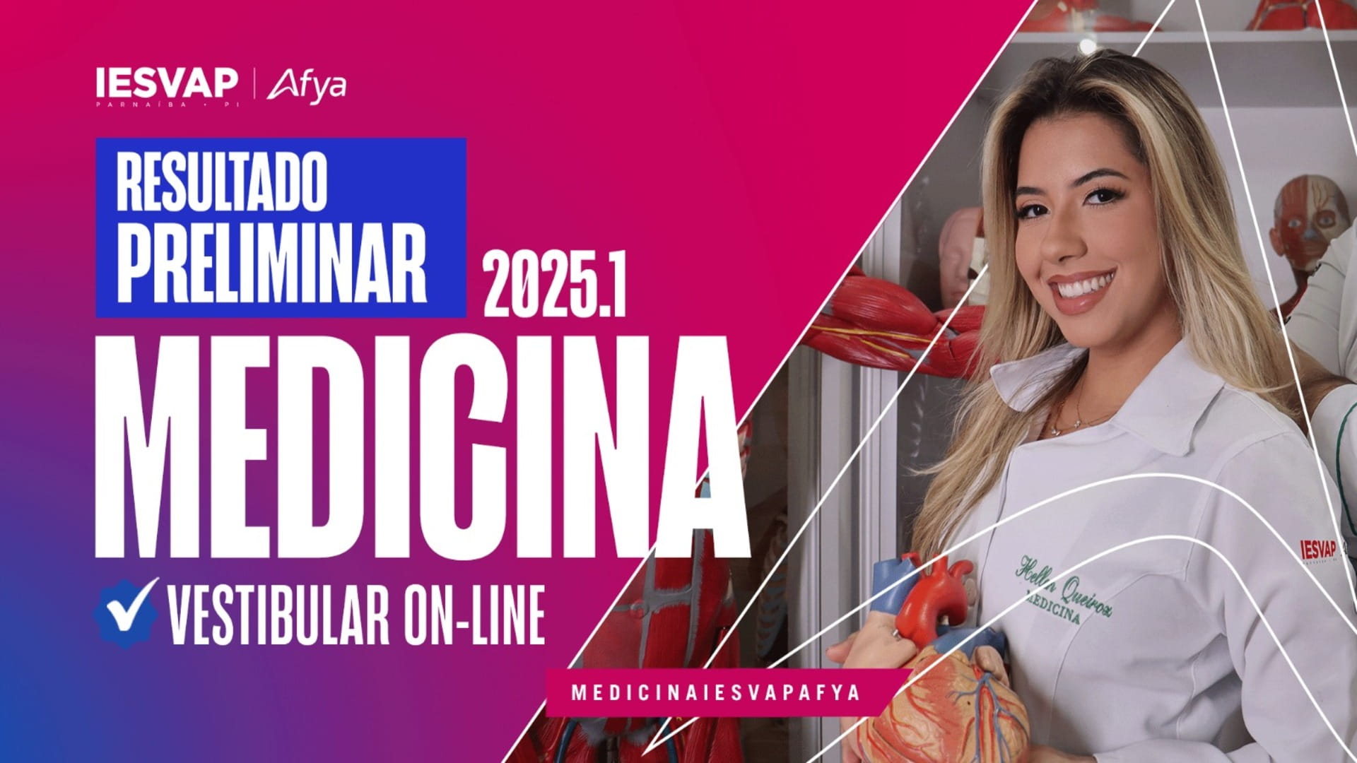 Resultado preliminar PS Medicina 2025.1 - Modalidade online