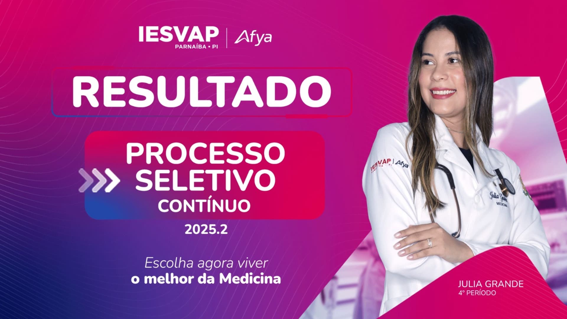 Resultado Processo Seletivo Online Contínuo Medicina 2025.2