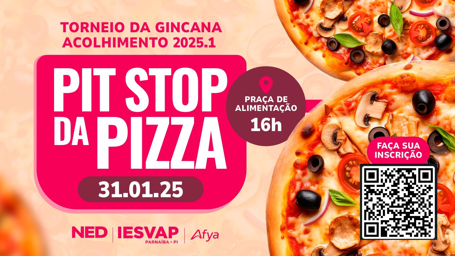 Torneio da gincana de acolhimento 2025.1 – Pit stop da pizza