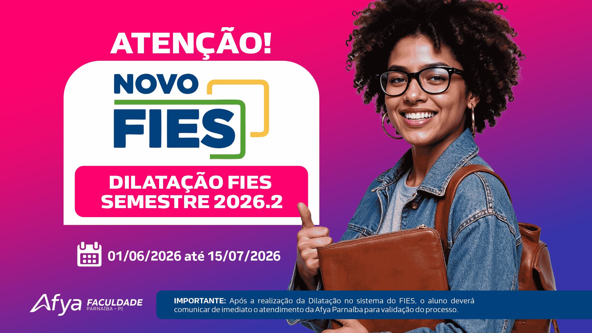 Novo FIES / aditamento de dilatação 2026.2