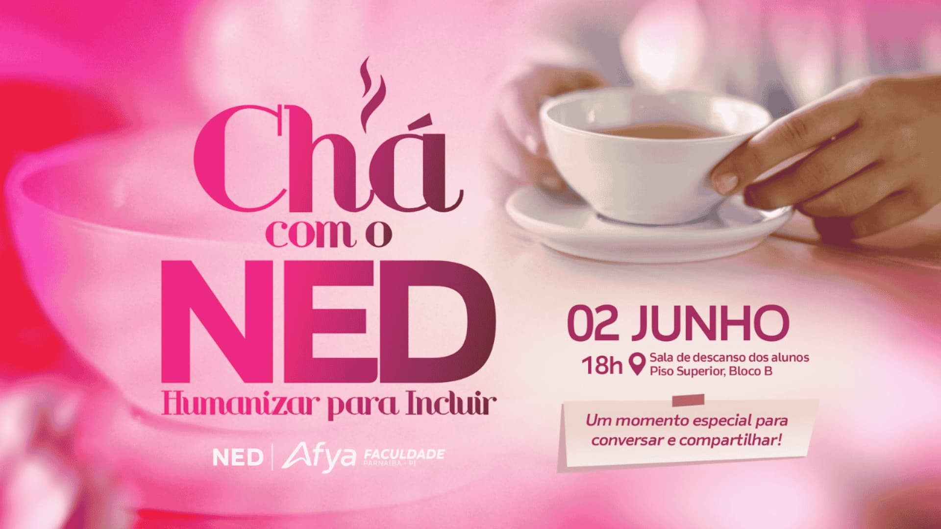 Chá com o NED promove diálogo sobre inclusão e acessibilidade