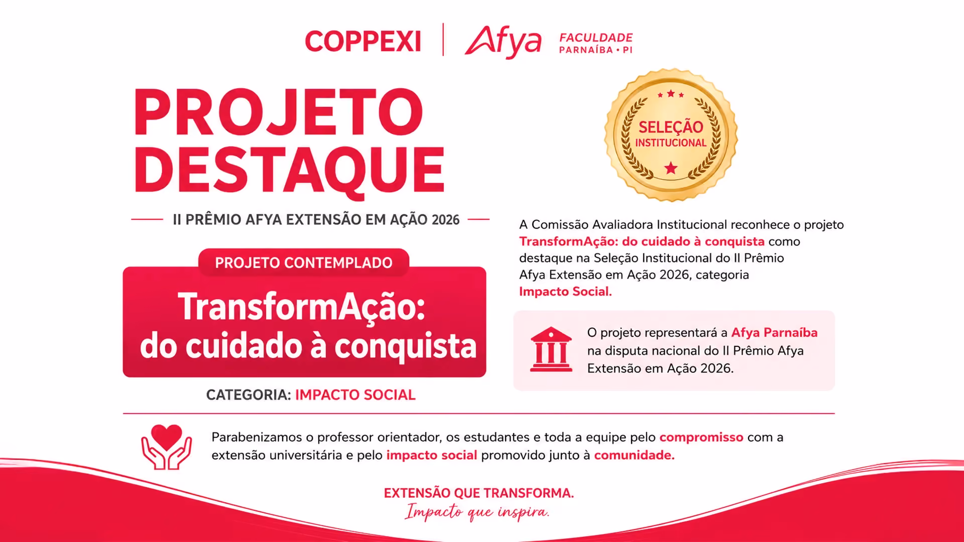 PROJETO DESTAQUE | II Prêmio Afya Extensão em Ação 2026