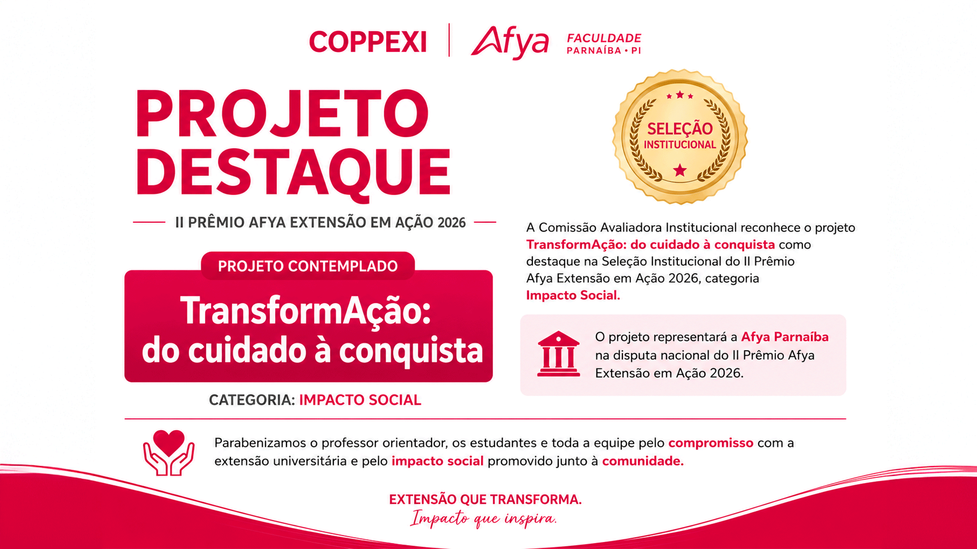 PROJETO DESTAQUE | II Prêmio Afya Extensão em Ação 2026
