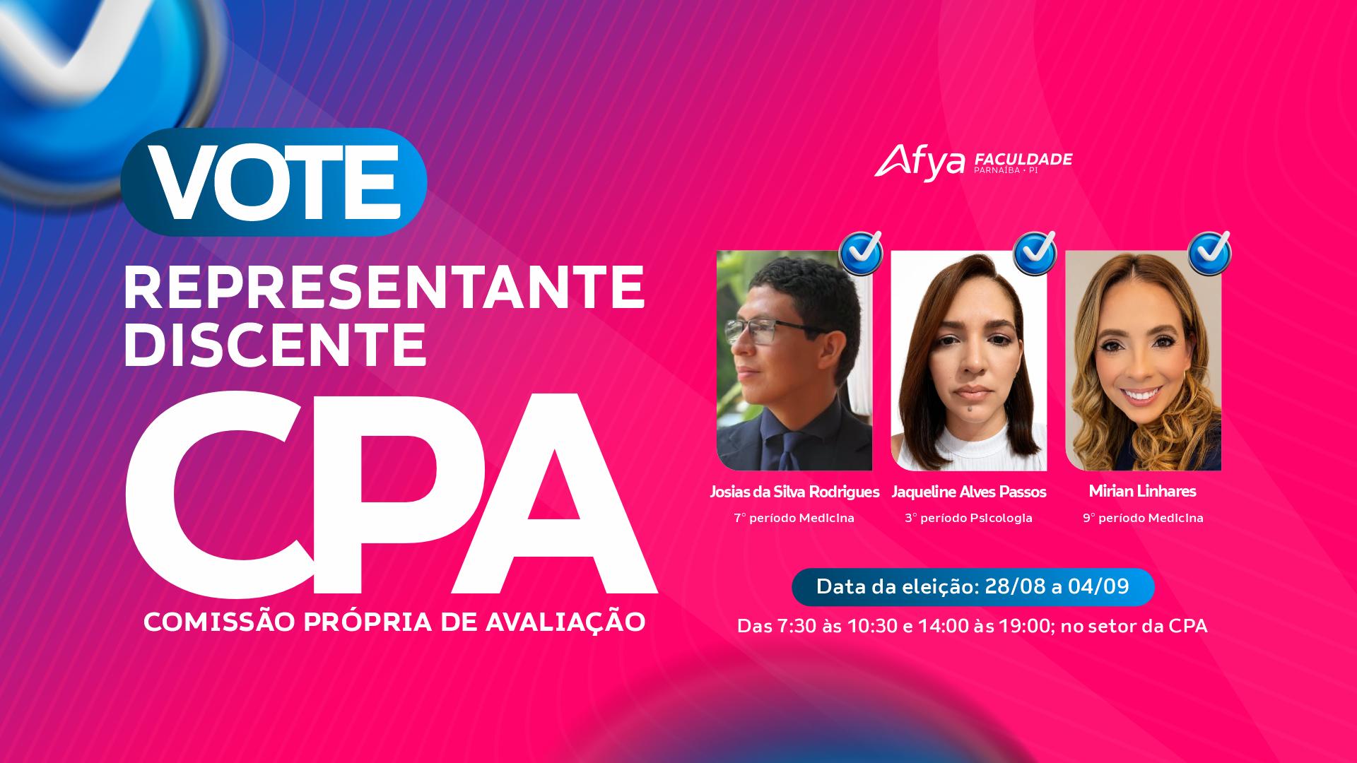 Votação representante discente CPA 2026