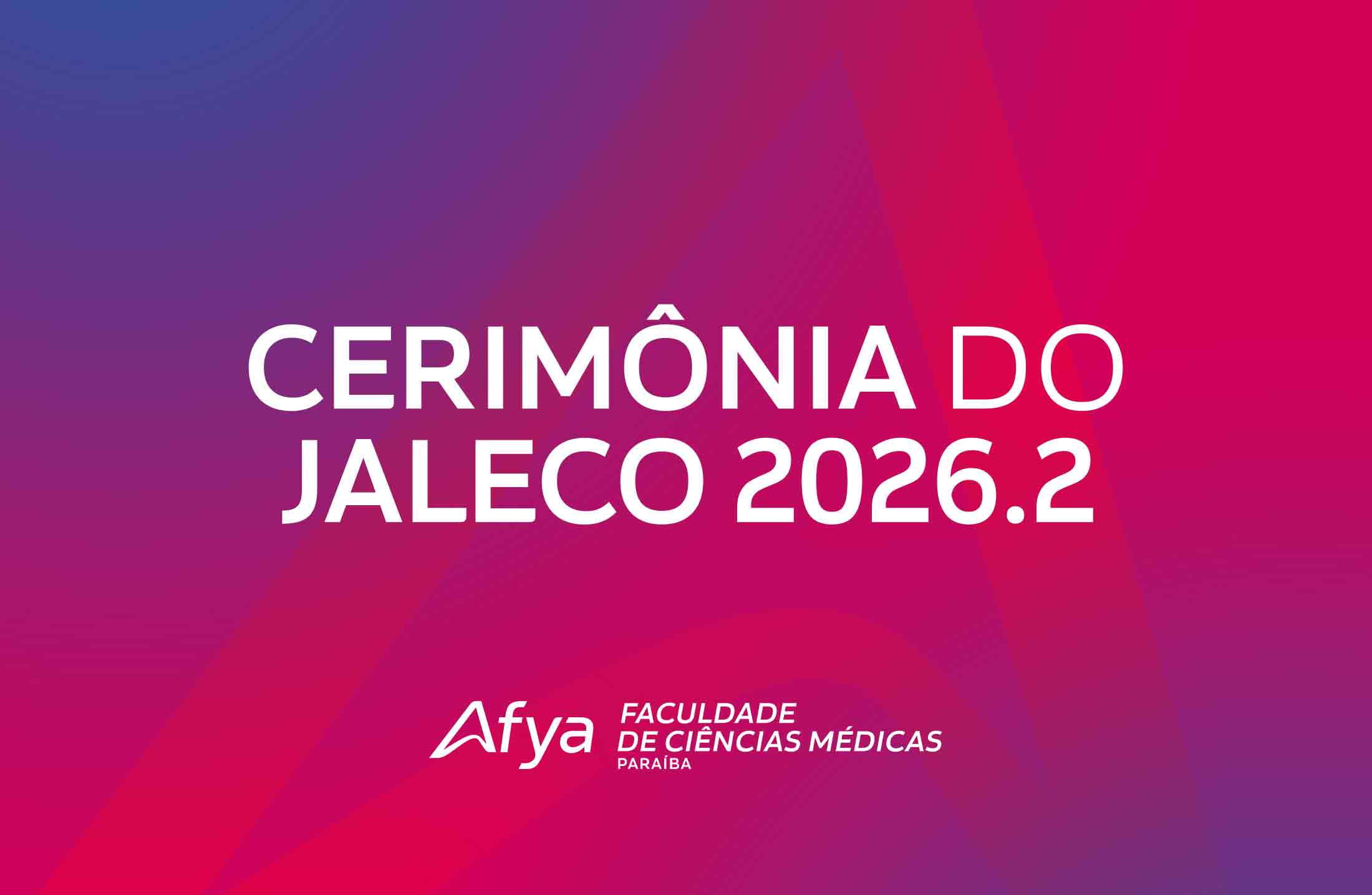 Cerimônia do Jaleco marca o início da trajetória da 45ª turma de Medicina da Afya Paraíba 