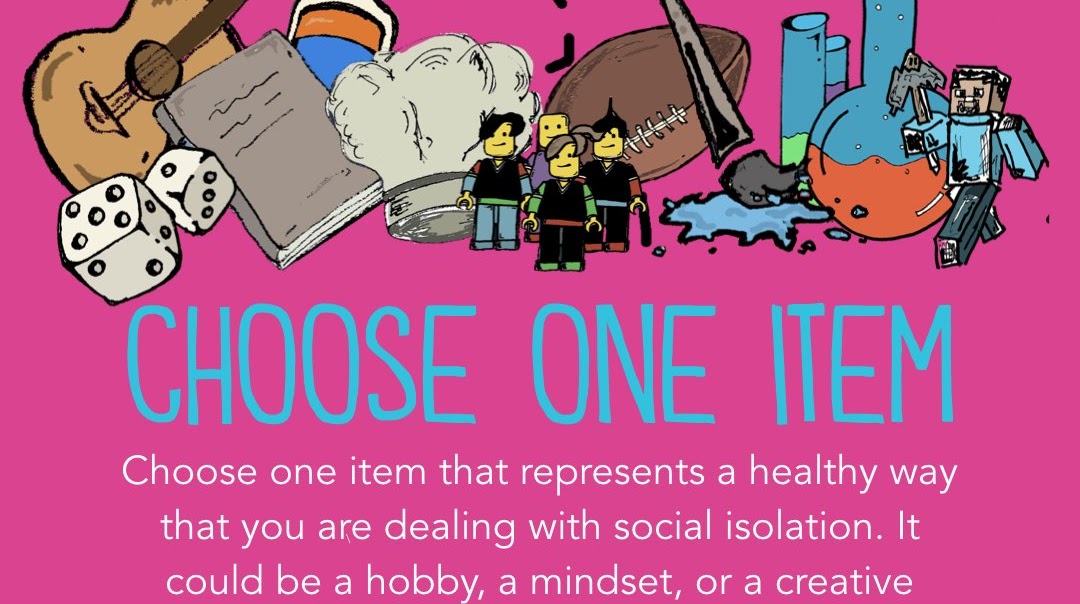 Choose one item activity slide about healthy social isolation coping