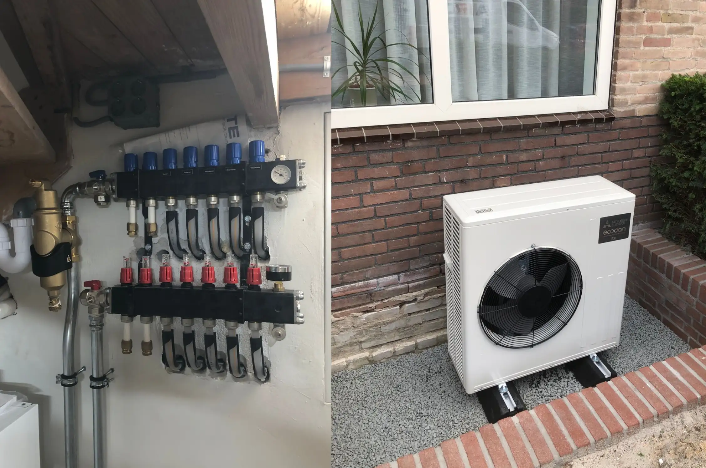 Mitsubishi warmtepomp geplaatst bij particuliere woning door Klimaatservice Nederland
