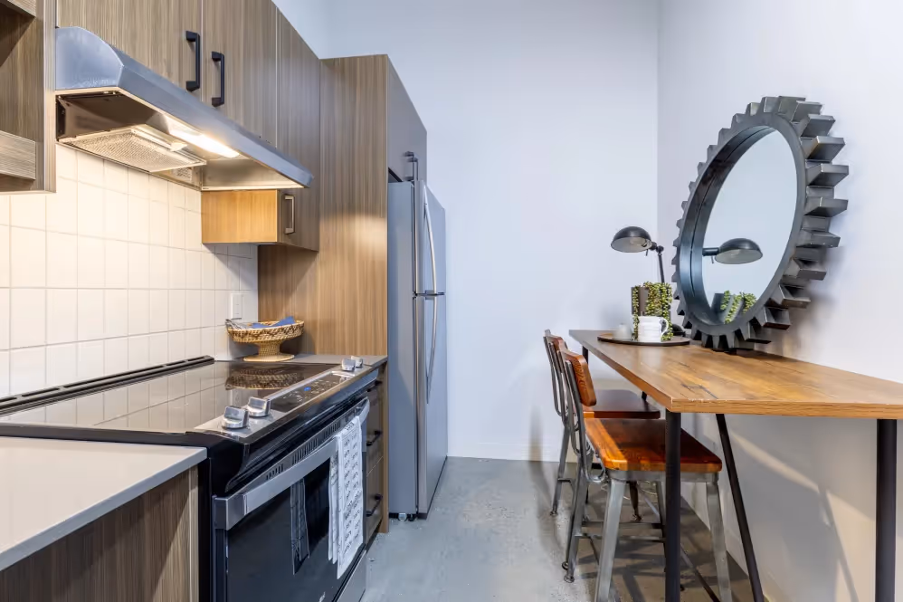 Kitchen with dining seating