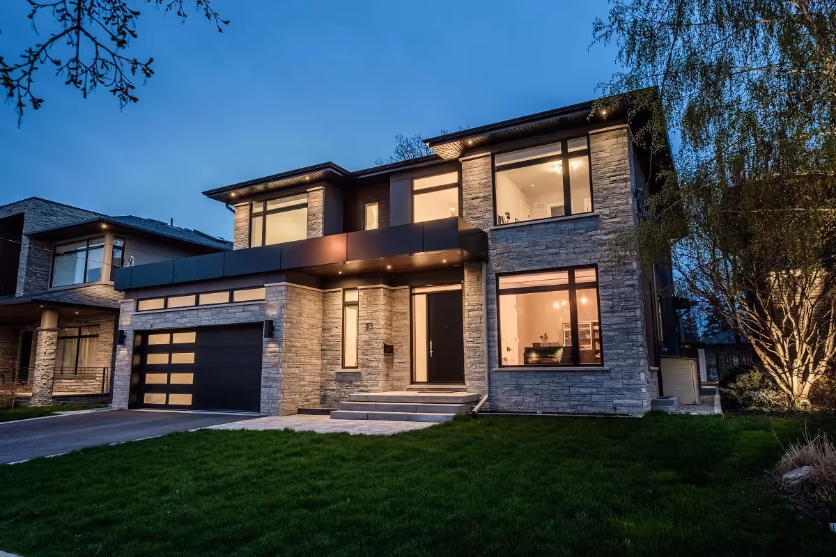 Custom home built by RBA Projects in Springbrook Gardens, Toronto