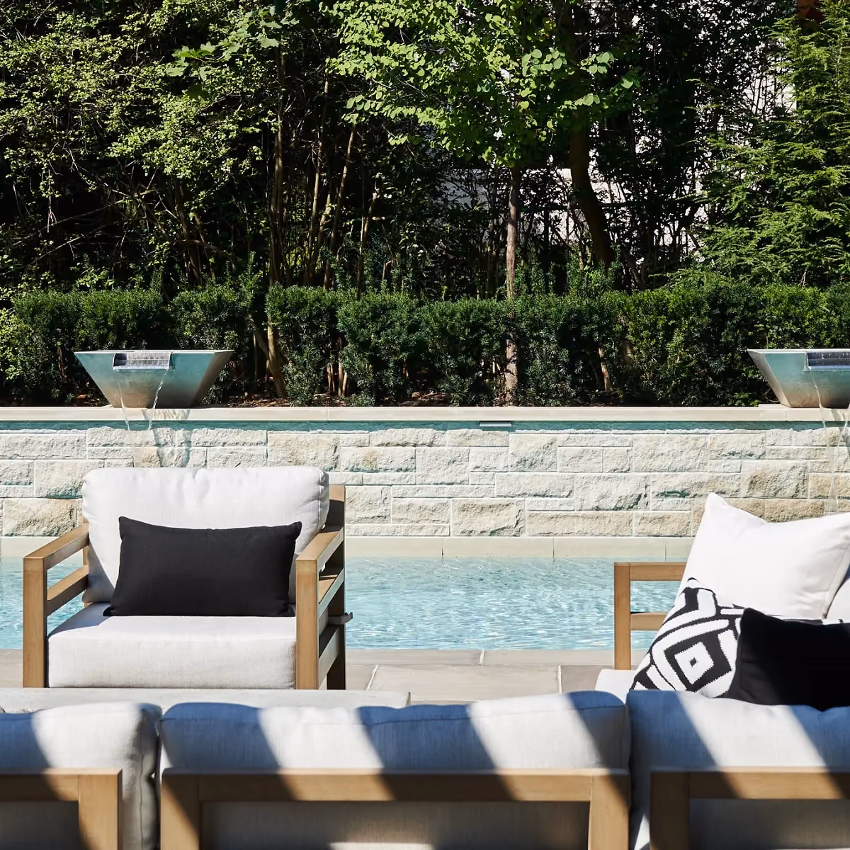 Pool, cabana and landscape build by RBA Projects in Old Oakville, view 7