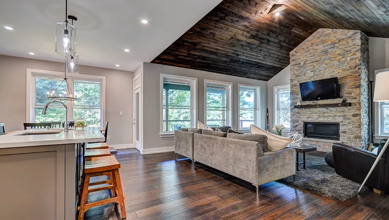 Custom walkout home built by RBA Projects in Gravenhurst, Muskoka, view 5