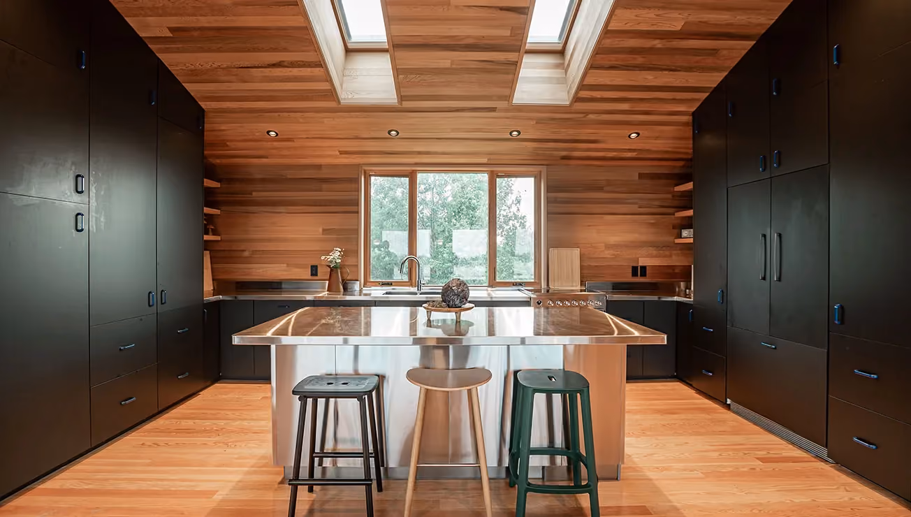 Custom cottage built by RBA Projects on a private island in Georgian Bay, view 9