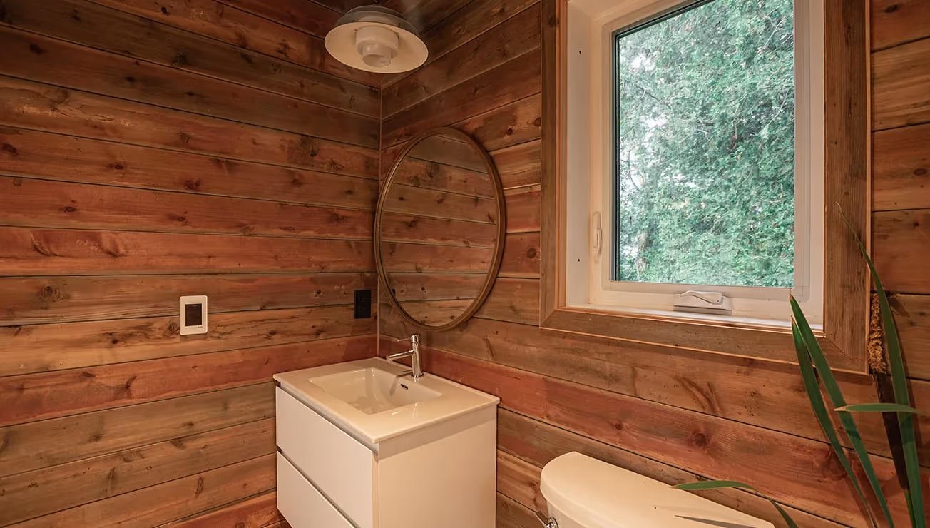 Custom cottage built by RBA Projects on a private island in Georgian Bay, view 15