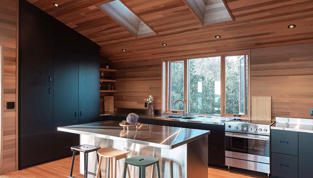 Custom cottage built by RBA Projects on a private island in Georgian Bay, view 6