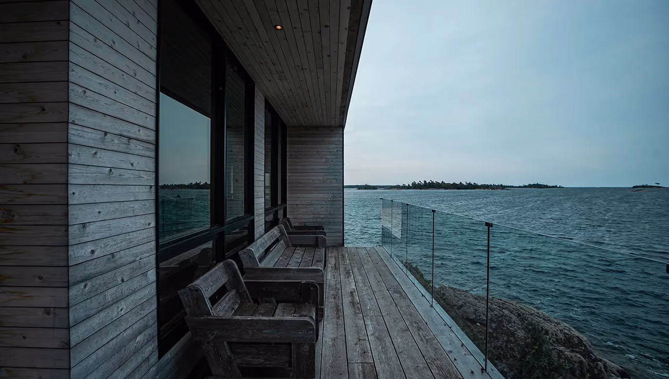 Custom cottage built by RBA Projects on a private island in Georgian Bay, view 19