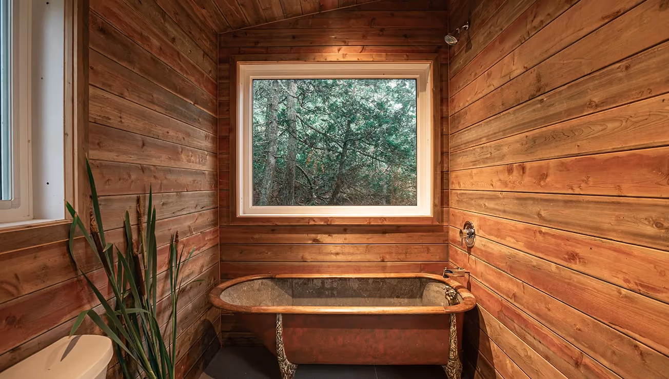 Custom cottage built by RBA Projects on a private island in Georgian Bay, view 14