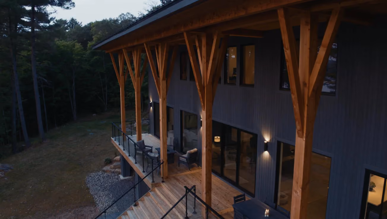 Custom cottage built by RBA Projects on Mill Lake, Muskoka, view 10