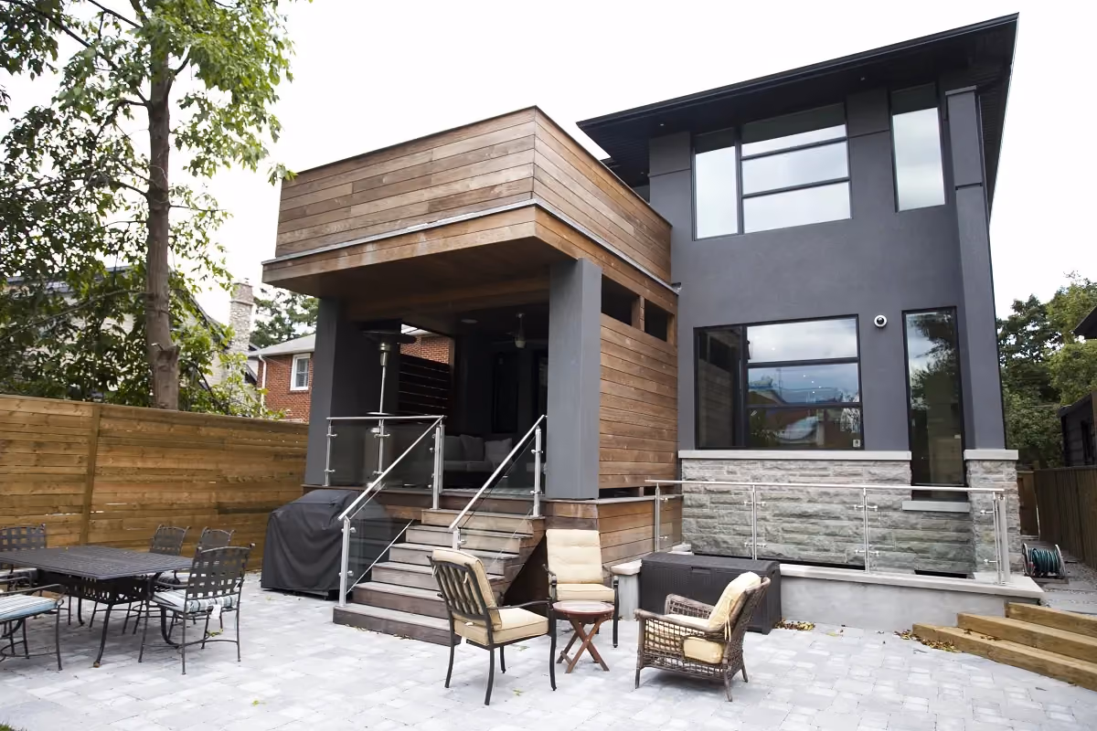 Modern custom home built by RBA Projects in The Kingsway, Toronto