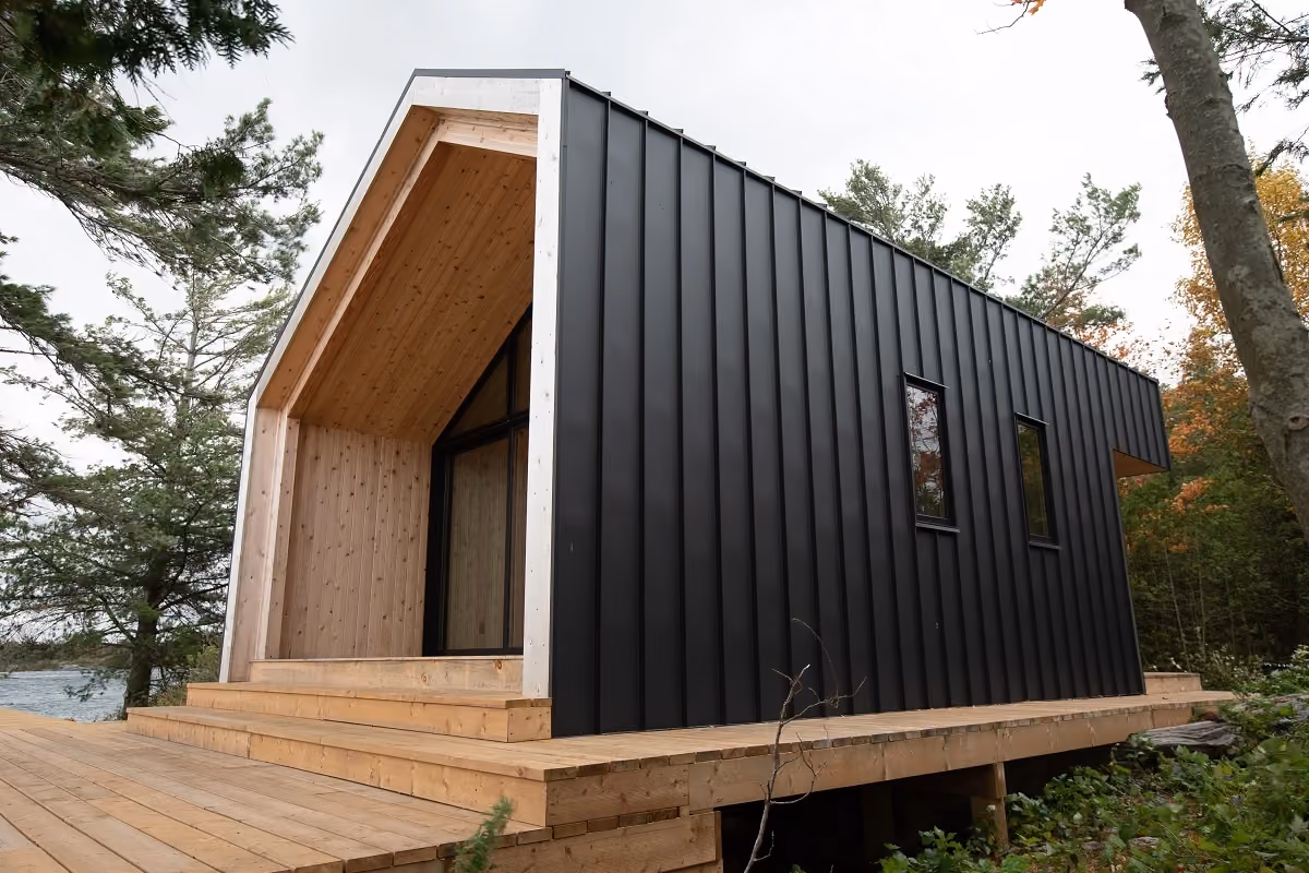 Custom cottage built by RBA Projects on a private island in Georgian Bay, view 22