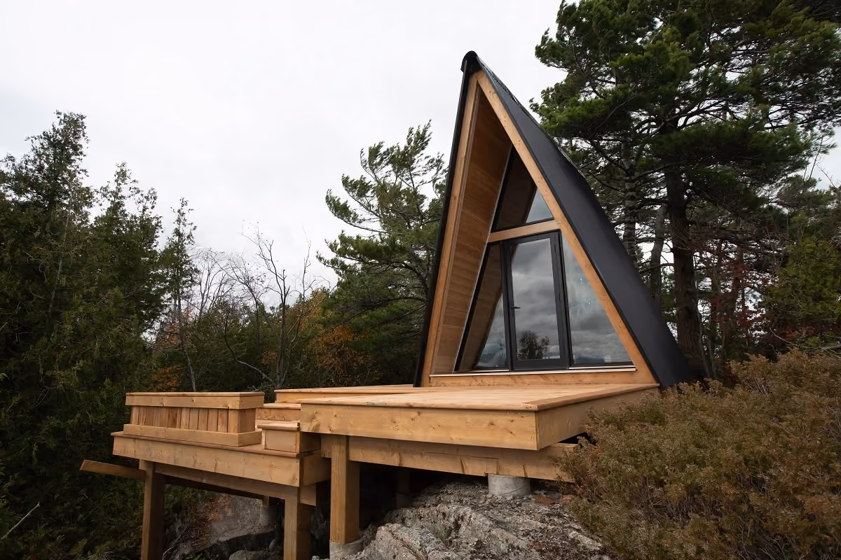 Custom cottage built by RBA Projects on a private island in Georgian Bay, view 23