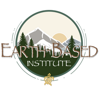 Earth-Based Institute logo with mountains and evergreens in the background