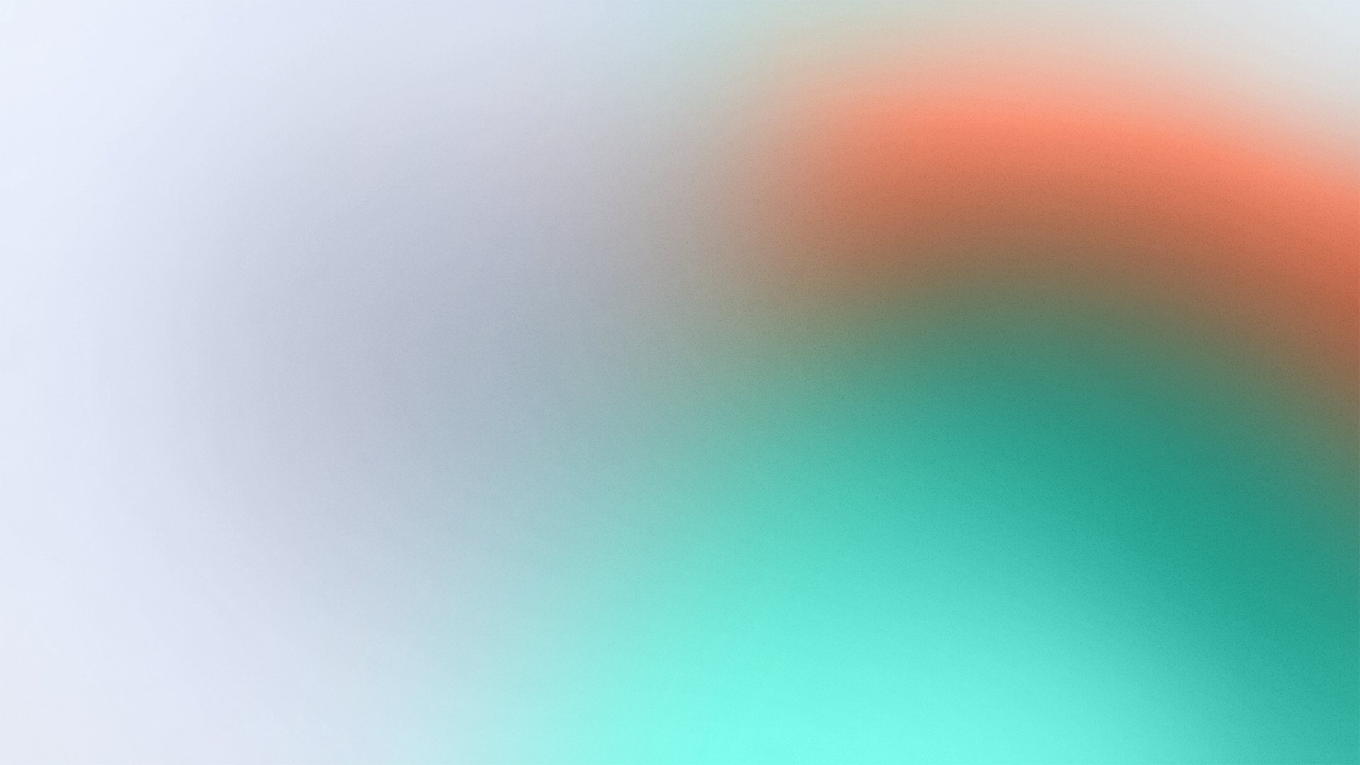Abstract gradient background blending soft teal, orange, purple, and white colors.
