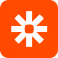Slack's white asterisk logo on an orange background.