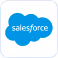 Salesforce brand logo with white text inside a blue cloud shape.