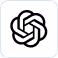 OpenAI logo composed of a stylized, interlocking hexagon pattern in black and white.