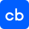 White lowercase letters 'cb' on a blue circular background.
