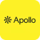 Apollo brand logo with a stylized asterisk symbol on the left in yellow and orange hues.