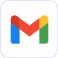 Google Gmail logo with red, blue, green, and yellow colors.