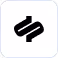 Black stylized link chain icon on a white square background with rounded corners.