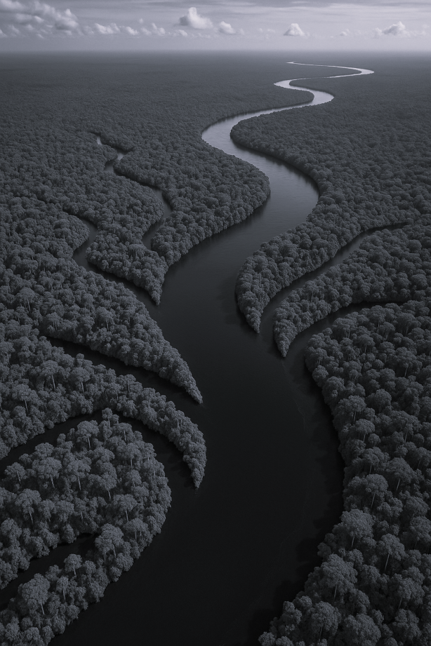 Long path following the river