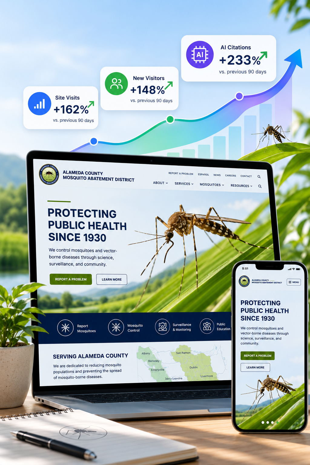 Content created and optimized to boost discoverability on search engines and AI platforms and overviews.