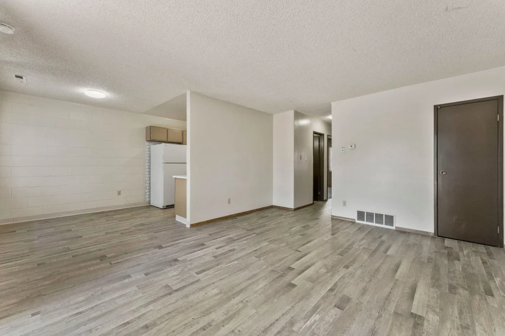 Unfurnished living and dining area
