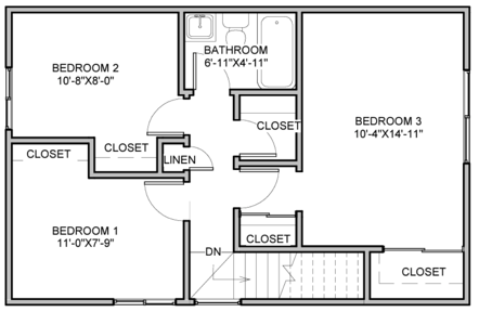 3 bed 1.5 bath floor plan layout