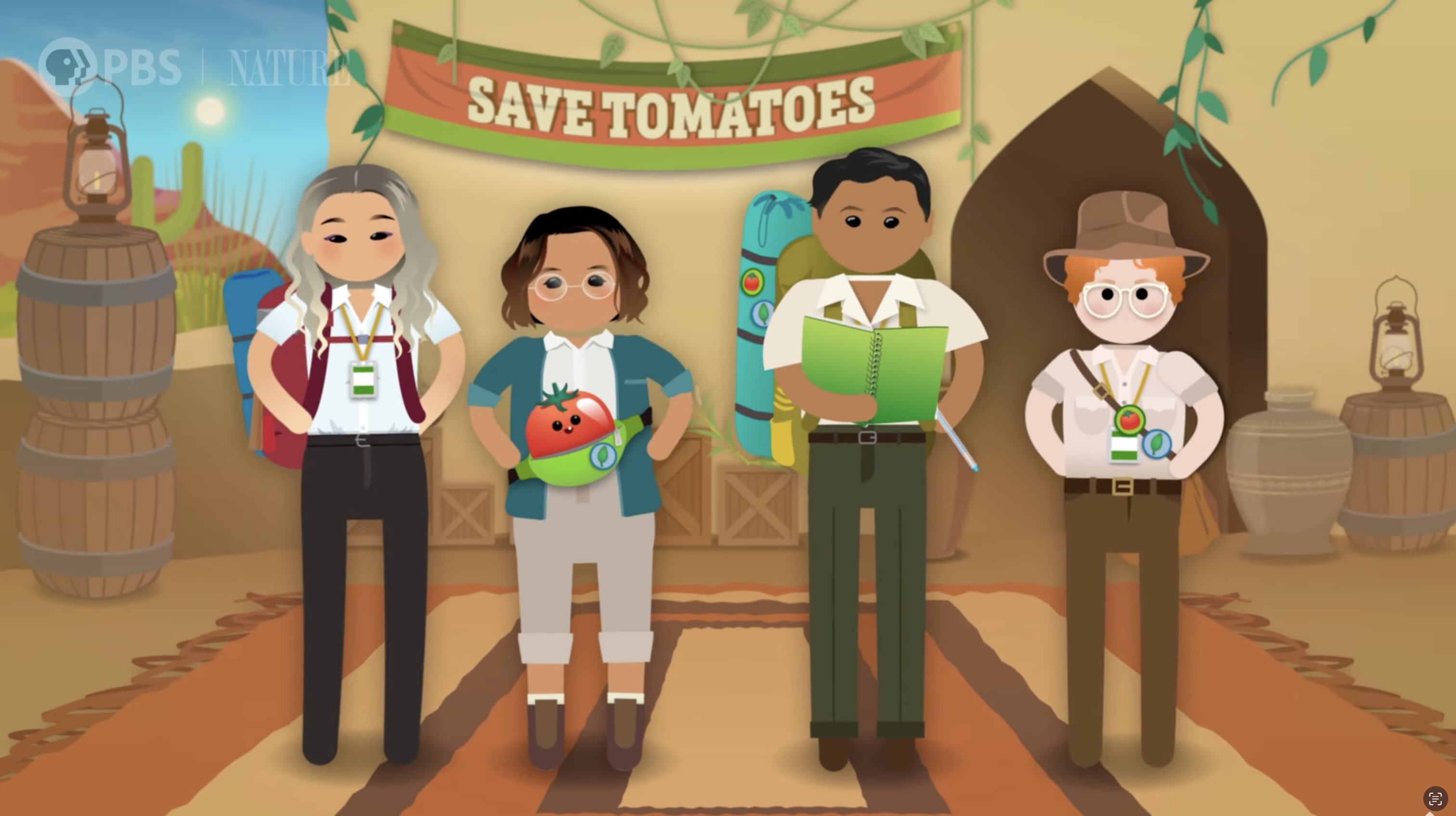 Frame from an illustrated Crash Course Botany video.
