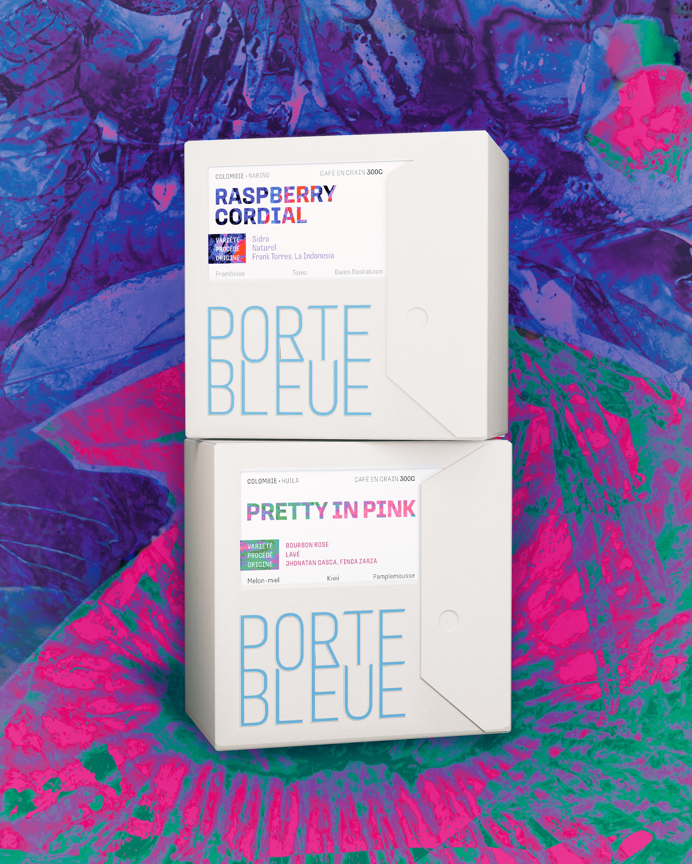 Portebleue Packaging. Stack of 2. Limited Release.