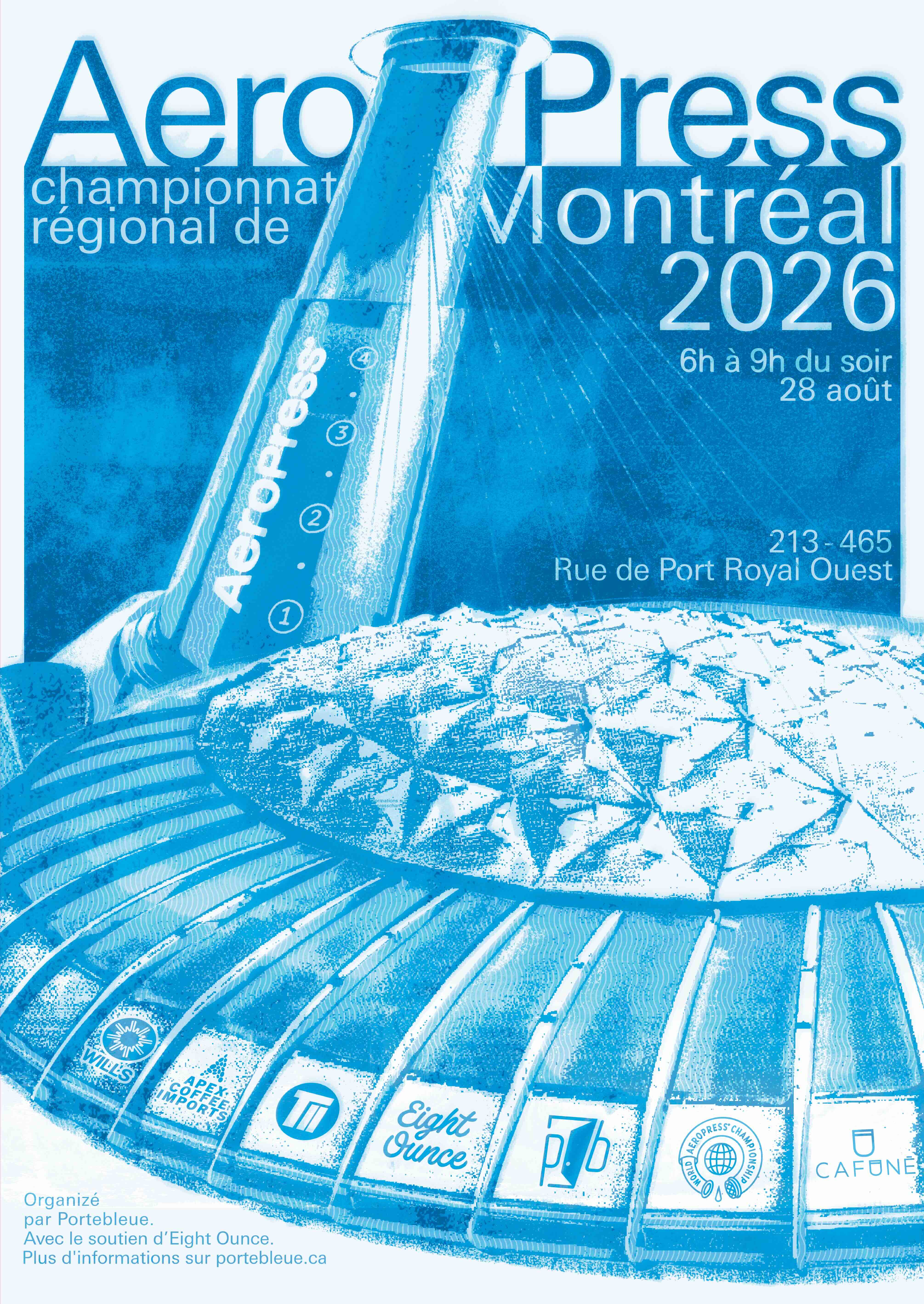 Aeropress Regional Championships Limited Montréal 2026. Event poster.