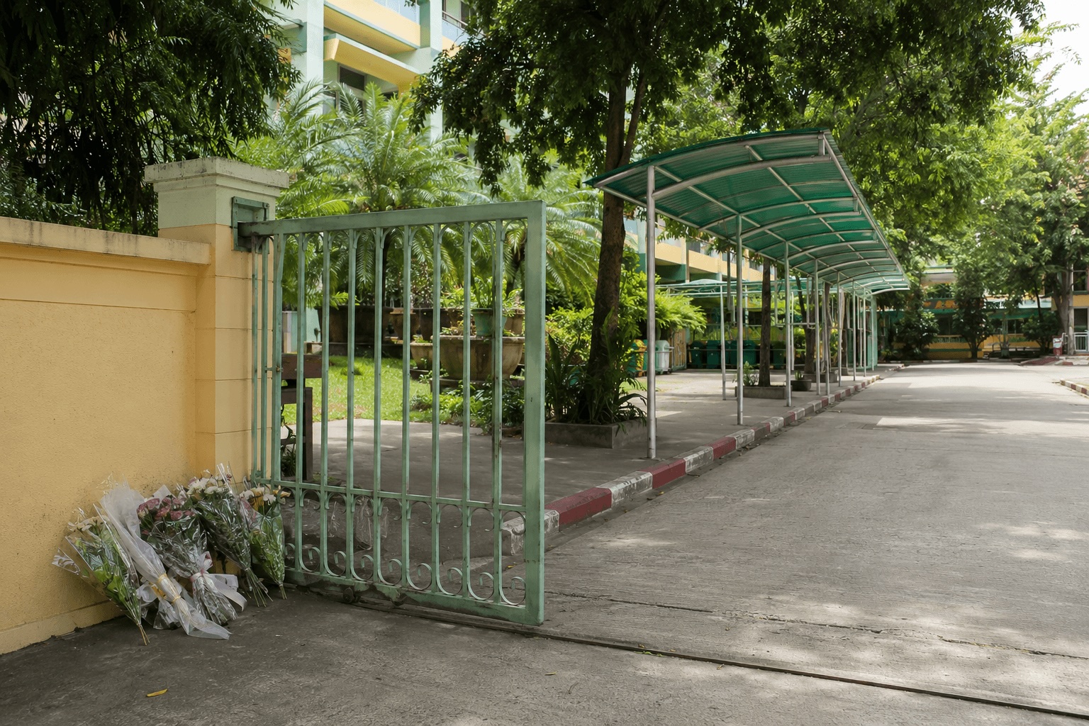 The entrance to Debsirin Nonthaburi School in Thailand.