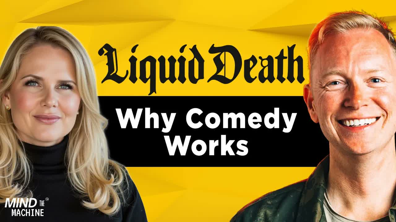Liquid Death SVP of Marketing Dan Murphy on the Mind the Machine podcast talking about why comedy works