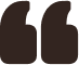 Black typographic double quotation mark symbol.