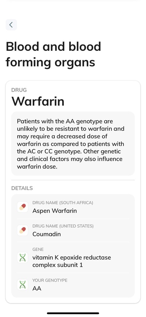 example of pharmacogenetics test for stroke